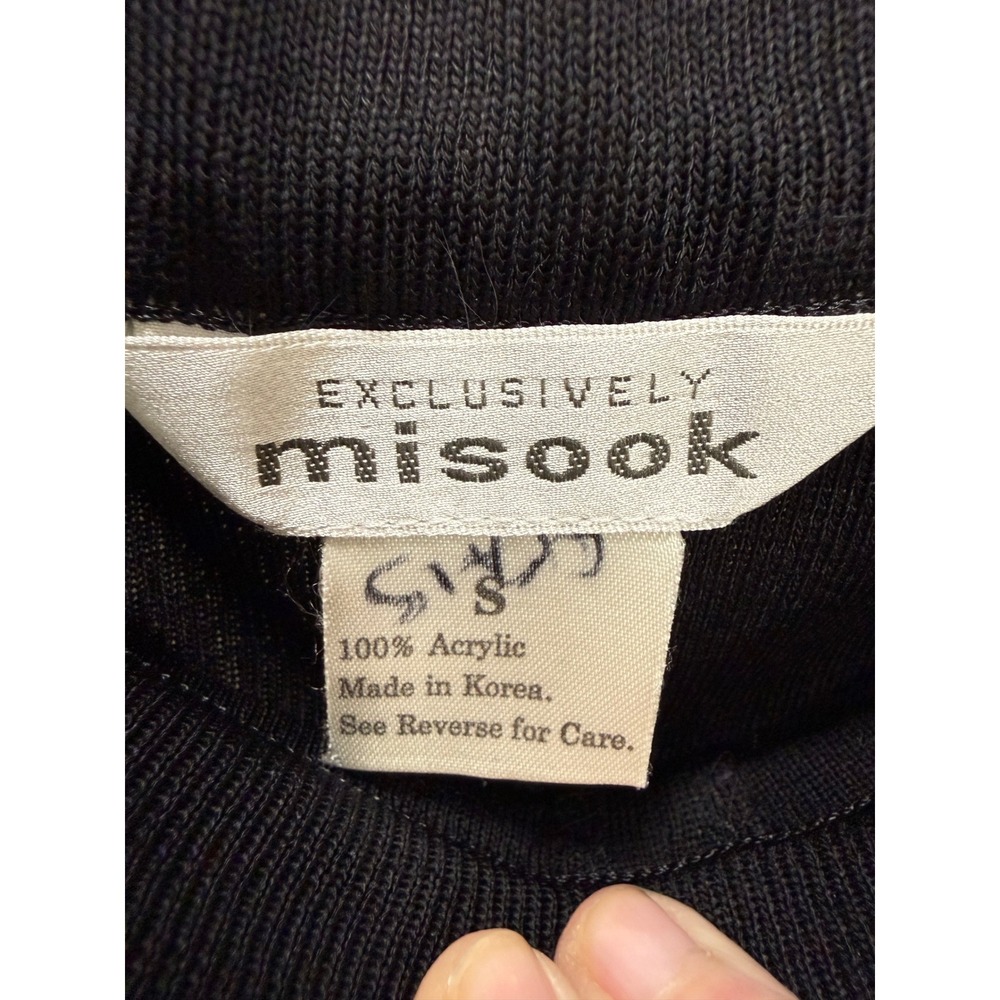 Misook Knit Pants Women S Black EUC High Rise Straight Leg Pull On Career travel - Picture 3 of 6